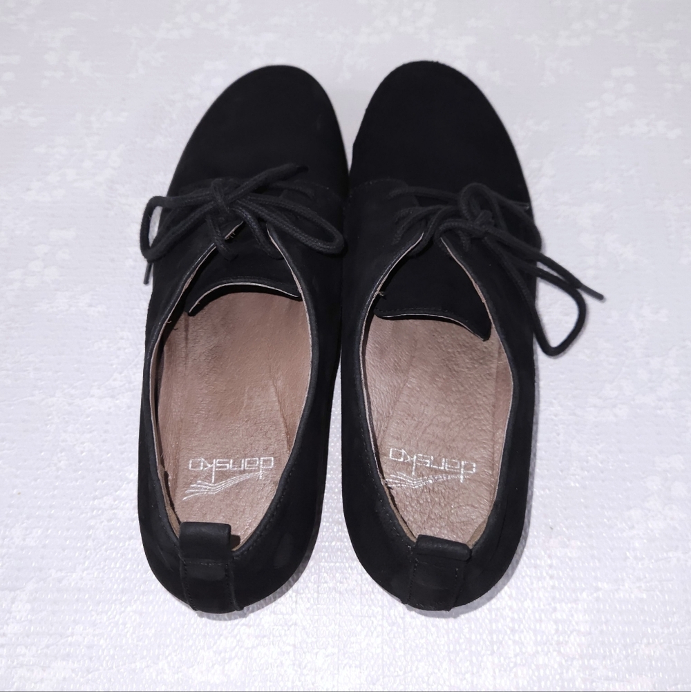 DANSKO Finola Oxford Black Nubuck Lace-Up Comfort Shoes - Picture 7 of 9